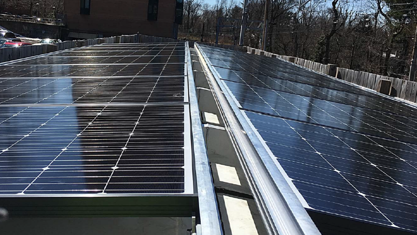 Chestnut Hill West Interlocking - Prototype Solar Panels Installed on Existing Signal House