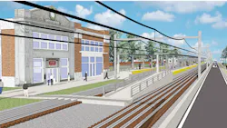 Rendering of Michigan City station Rendering of Michigan City station
