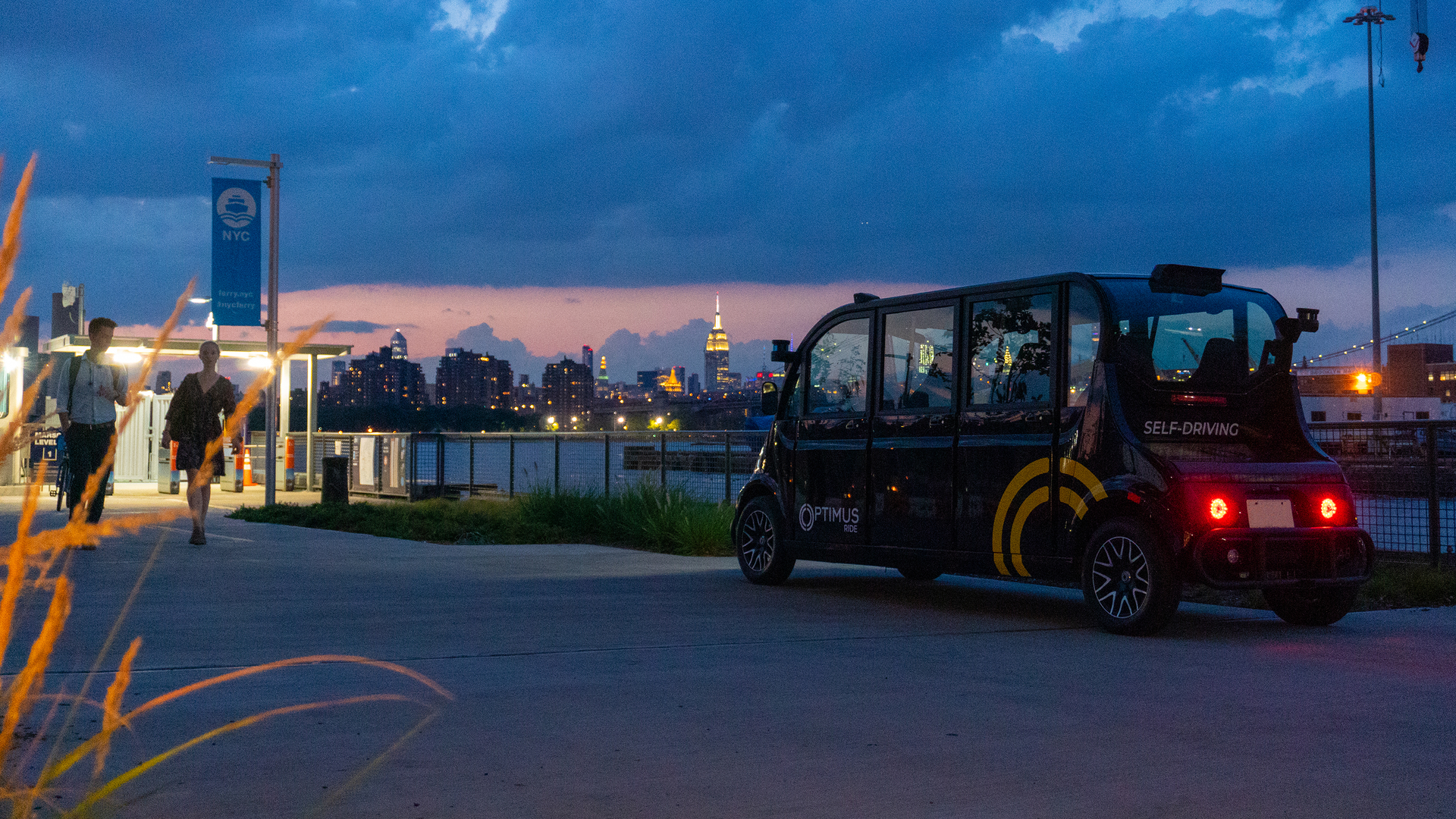 Optimus Ride launched New York state's first commercial self-driving vehicle system at the Brooklyn Navy Yard.