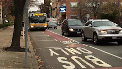 The MBTA’s Broadway Bus Lane project resulted in transit travel time savings of 20-30 percent, approximately six minutes. The MBTA’s Broadway Bus Lane project resulted in transit travel time savings of 20-30 percent, approximately six minutes.