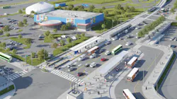 Looking down from the air, this rendering shows how the LRT will create a separate route from busy Hurontario vehicular traffic. Looking down from the air, this rendering shows how the LRT will create a separate route from busy Hurontario vehicular traffic.