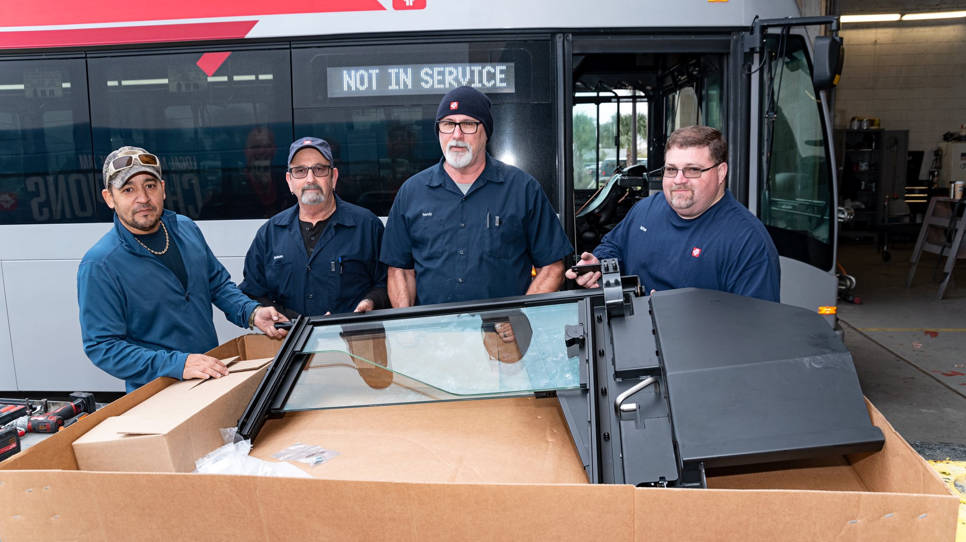 JTA mechanics completed installation of the final driver shield on Nov. 14.