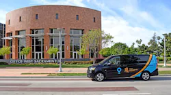 A Via van in West Sacramento, Calif. A Via van in West Sacramento, Calif.