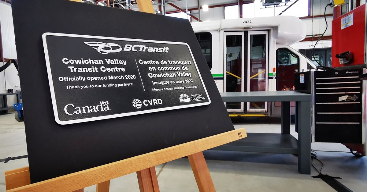 BC Transit announced the opening of the new Cowichan Valley Transit Center.