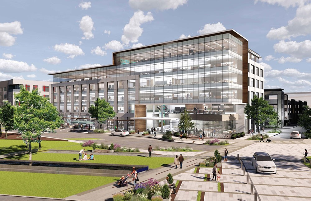 Rendering of Trinity Mills Station complex.