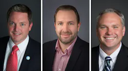 Left to right: Danny Brown, Custom Truck & Equipment; Curtis Bilow, Ames Construction and Allan Branham, B4 Solutions, LLC. Left to right: Danny Brown, Custom Truck & Equipment; Curtis Bilow, Ames Construction and Allan Branham, B4 Solutions, LLC.