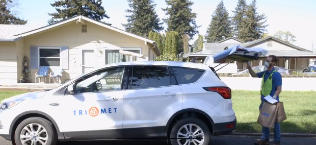 TriMet's on-street customer service team is helping Meals on Wheels deliver food to families.