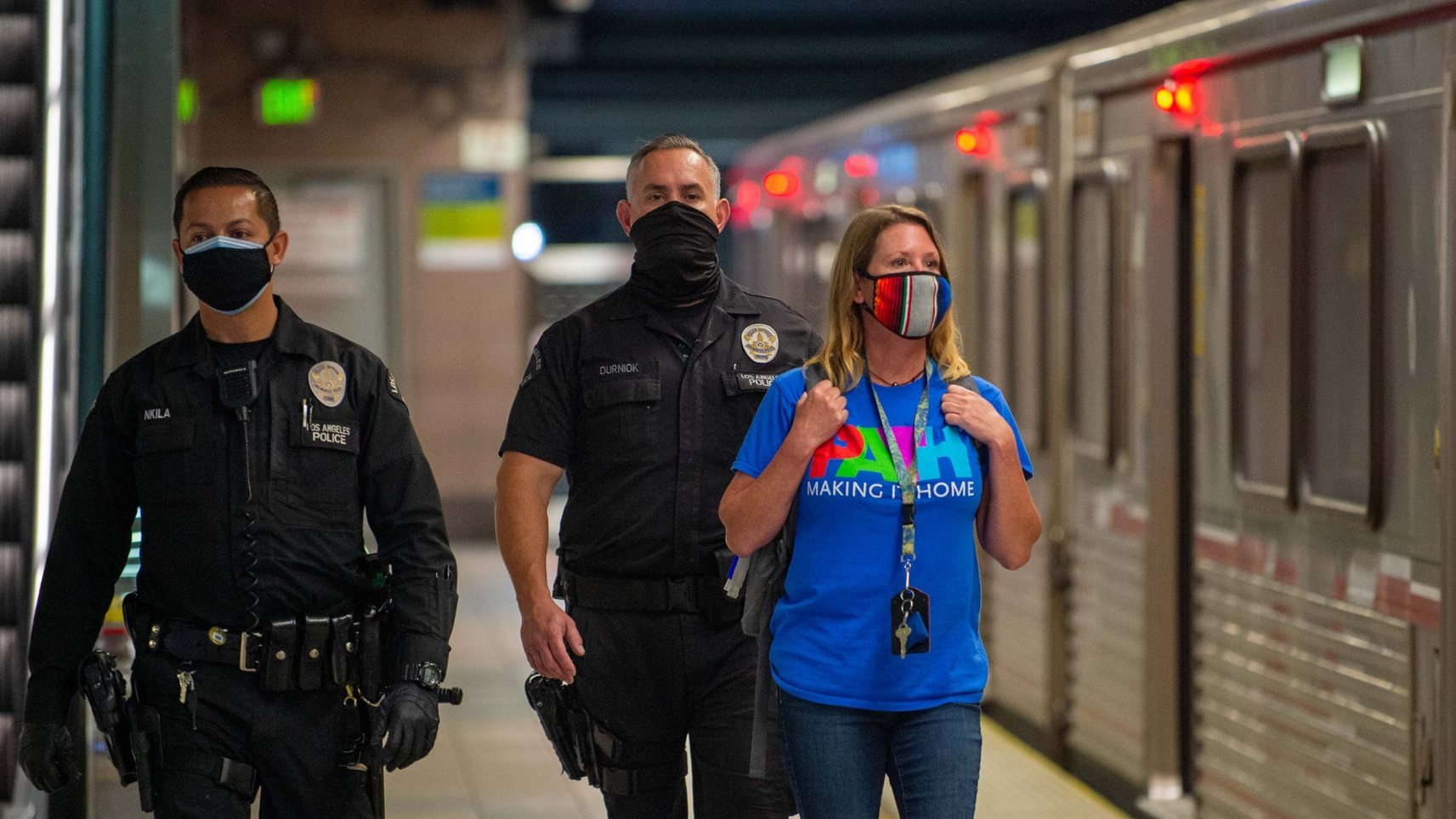 L.A. Metro offers bus transportation to unhoused and other vulnerable individuals who may need social service assessment or other help.