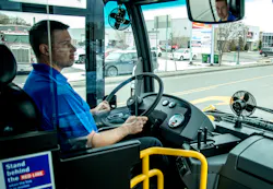 Nova Bus' LFS driver barrier provides operators with extra protection. Nova Bus' LFS driver barrier provides operators with extra protection.