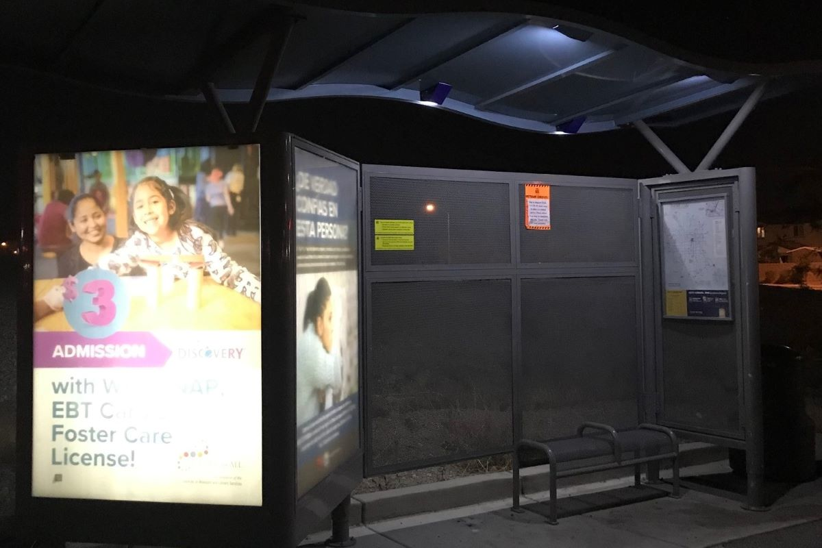 The agency is installing and upgrading lighting at more than 1,000 bus stops.