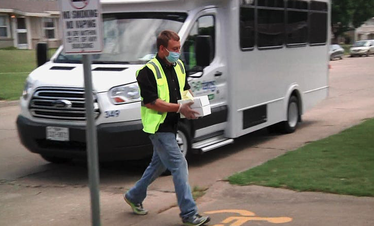 Transdev is working with its client TAPS to provide nonperishable food to those in need.