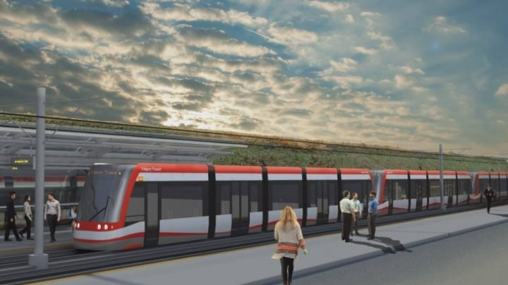 A rendering of the future Green Line LRT project.