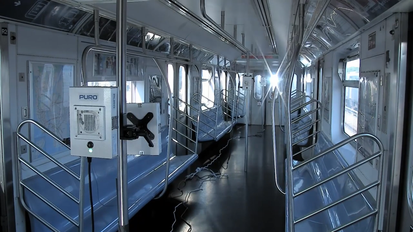 MTA is now using ultraviolet disinfecting technology on full trains.