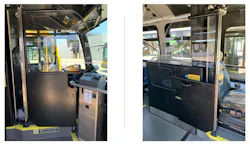 The CV-19 Plexiglass Shields are made of high-impact plexiglass and are being installed between the operator and passengers. The CV-19 Plexiglass Shields are made of high-impact plexiglass and are being installed between the operator and passengers.