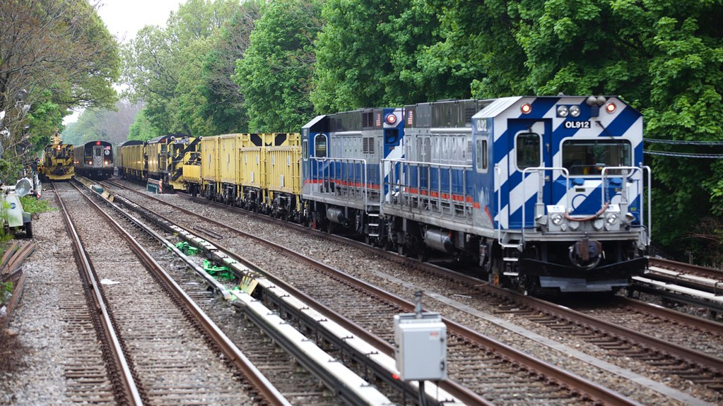 The new MotivePower locomotives will be used on New York City Transit work trains, similar to the one seen in this 2015 file image.