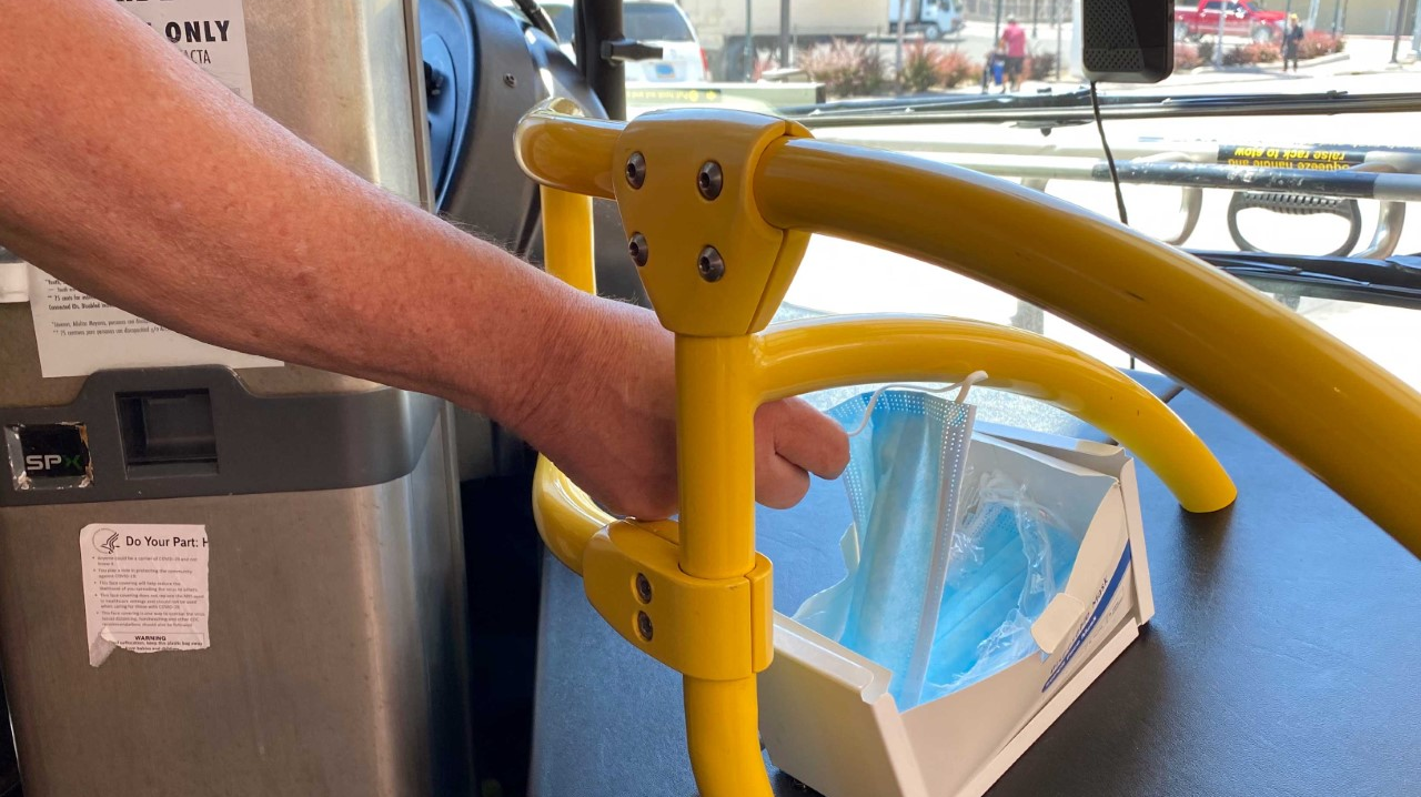 RTC of Washoe County has installed mask dispensers on buses for riders and employees.