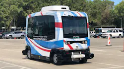 The vehicle will operate in mixed traffic and its route extends just under one mile. The vehicle will operate in mixed traffic and its route extends just under one mile.