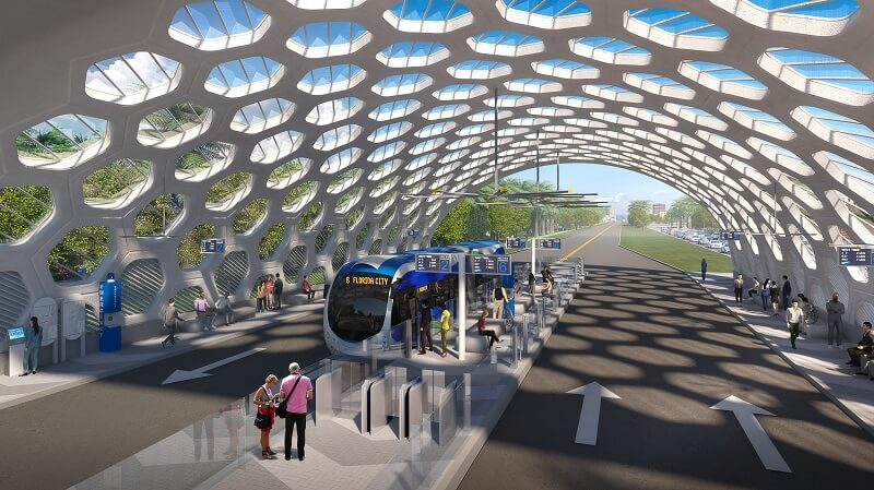 A rendering of the future South Dade TransitWay Corridor.