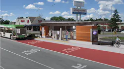 Rendering of IndyGo's Purple Line. Rendering of IndyGo's Purple Line.