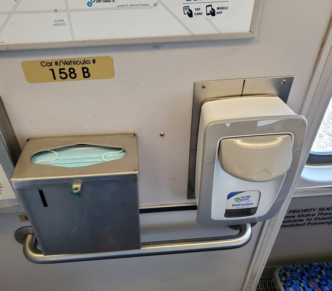 All DART vehicles will be equipped with mask and sanitizer dispensers by early September.