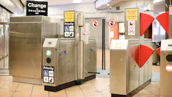 A fare gate prototype installed at Richmond Station. A fare gate prototype installed at Richmond Station.