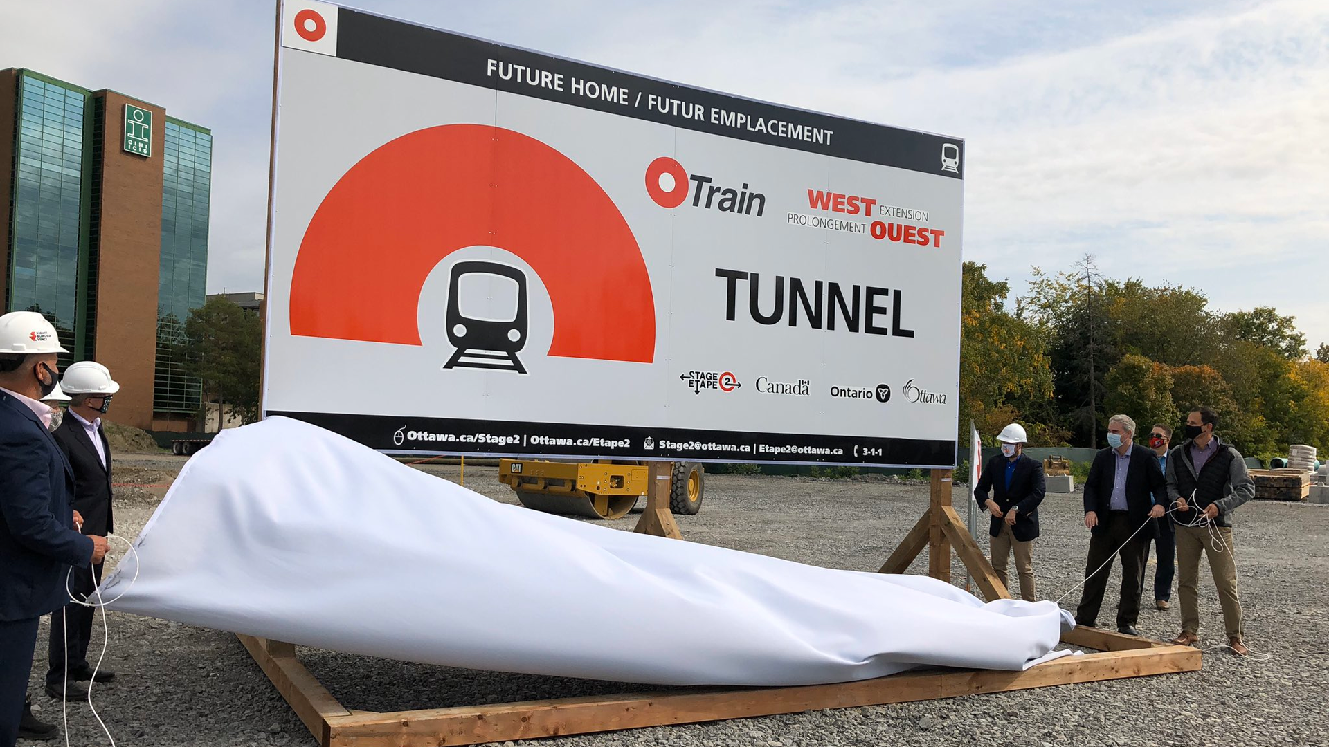 Tunnel construction began on Sept. 25 for the west extension of the Stage 2 LRT project, which includes more than two miles of tunnels.