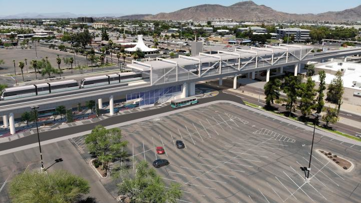 The extension will feature the first elevated station.