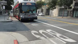 The temporary lanes service segments of the 14 Mission and 14R Mission Rapid routes. The temporary lanes service segments of the 14 Mission and 14R Mission Rapid routes.