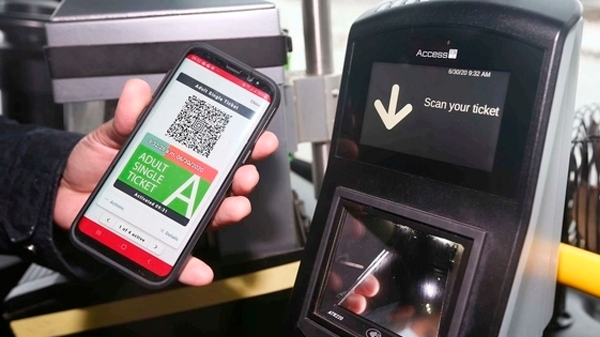 An Access-IS ticket validator with Masabi's mobile ticketing solution.