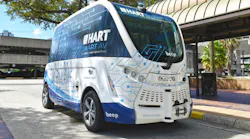 An AV shuttle that will operate as part of HART's year-long pilot program SMART AV in Tampa. An AV shuttle that will operate as part of HART's year-long pilot program SMART AV in Tampa.