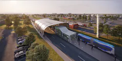 A rendering of South Corridor BRT. A rendering of South Corridor BRT.