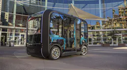 A version of Olli. A similar autonomous shuttle will be part of a trial program in Toronto in Spring 2021. A version of Olli. A similar autonomous shuttle will be part of a trial program in Toronto in Spring 2021.