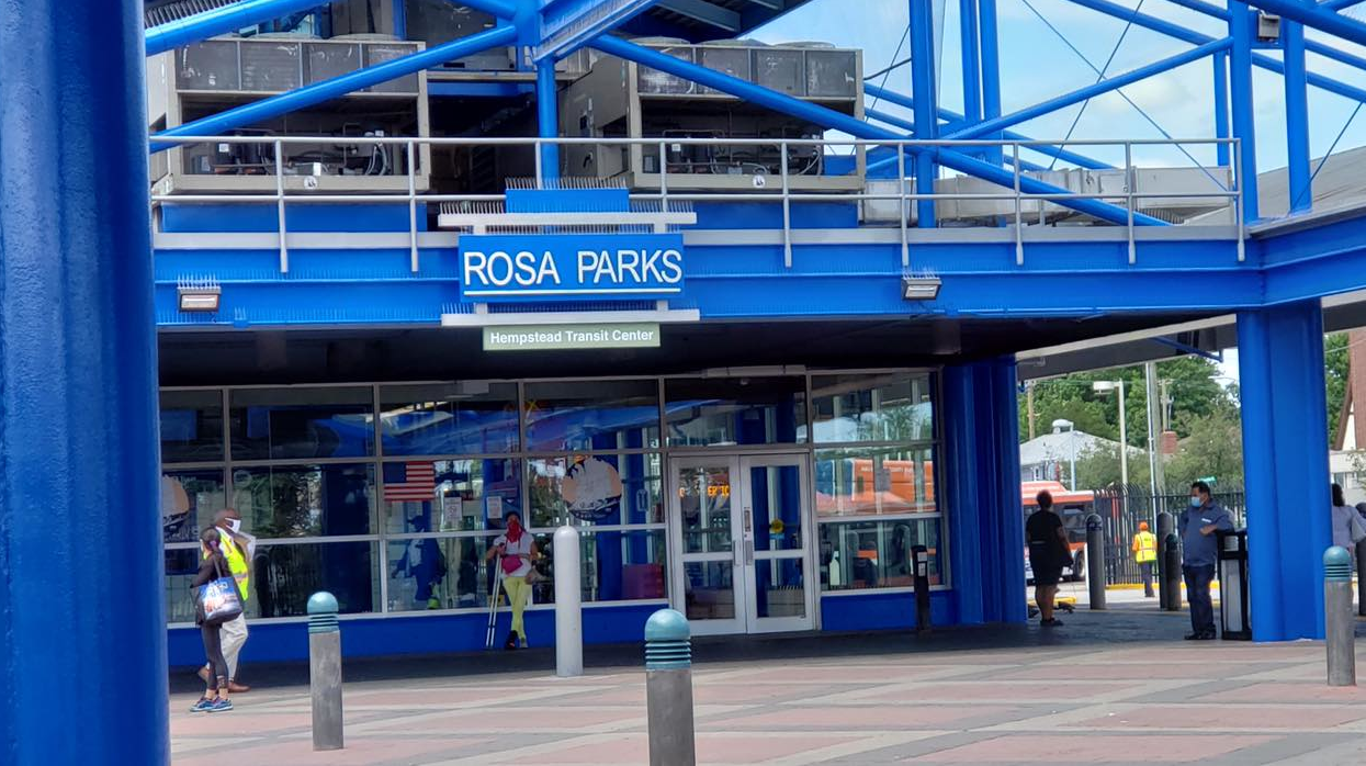 Rosa Parks Hempstead Transit Center in July 2020.