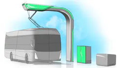 A mock up of the charging infrastructure. A mock up of the charging infrastructure.