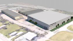A rendering of what the manufacturing building. A rendering of what the manufacturing building.