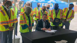 Gov. Northam at a ceremonial signing of legislation that will provide HRT with dedicated regional funding. Gov. Northam at a ceremonial signing of legislation that will provide HRT with dedicated regional funding.