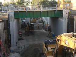The MTA announced that crews successfully installed a new 1,315-ton bridge that will carry the Long Island Rail Road Main Line over the roadway, and an accompanying underpass. The MTA announced that crews successfully installed a new 1,315-ton bridge that will carry the Long Island Rail Road Main Line over the roadway, and an accompanying underpass.