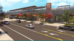 A new street with wide pedestrian paths will connect Kent/Des Moines station to Highline College. A new street with wide pedestrian paths will connect Kent/Des Moines station to Highline College.