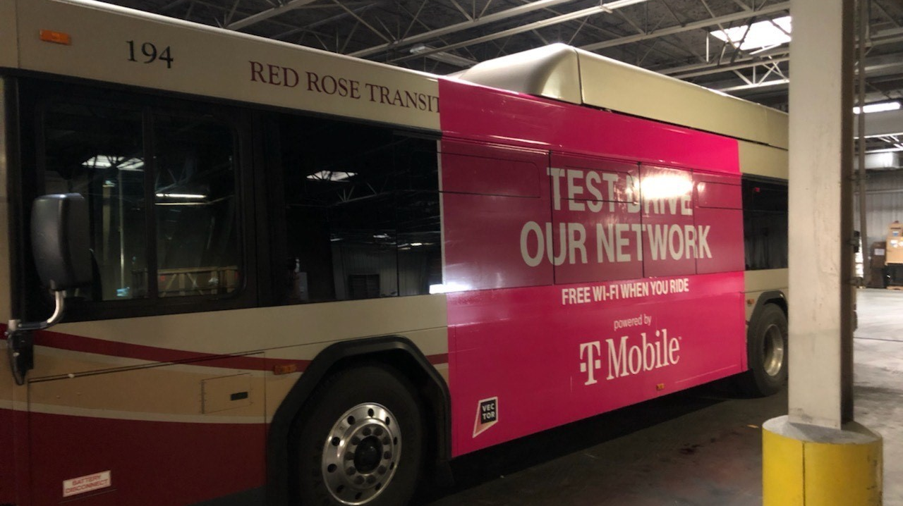 Red Rose Transit Wi Fi Bus Wrap Business Wire