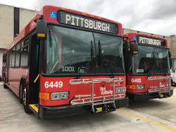 A 2018 file photo of new Gillig buses. An EPA awarded grant will help fund the purchase of battery-electric buses for the port authority. A 2018 file photo of new Gillig buses. An EPA awarded grant will help fund the purchase of battery-electric buses for the port authority.