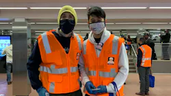 Two Mask Force Philly Ambassadors on Jan. 27 as part of an initiative to hand out masks to encourage their use. Two Mask Force Philly Ambassadors on Jan. 27 as part of an initiative to hand out masks to encourage their use.