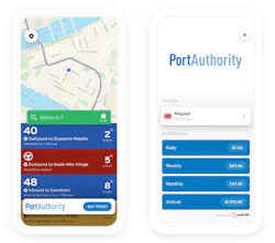 Screen shots of the mobile ticketing and route planning capabilities within the Transit app that is part of the Port Authority of Allegheny County's Ready2Ride three-month pilot project. Screen shots of the mobile ticketing and route planning capabilities within the Transit app that is part of the Port Authority of Allegheny County's Ready2Ride three-month pilot project.
