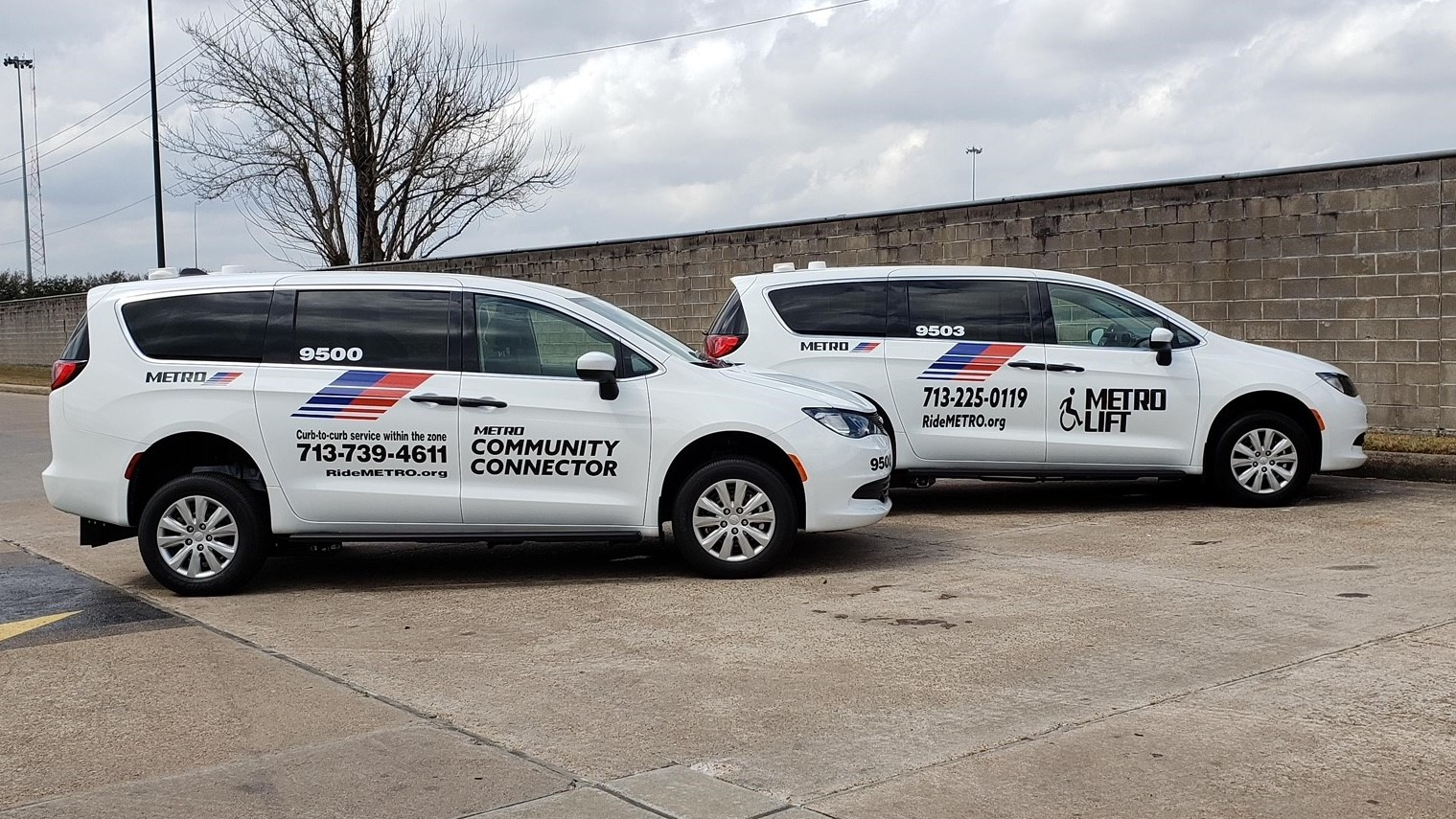 METROLift minivans. MV Transportation will start operation of the service on April 11, 2021.