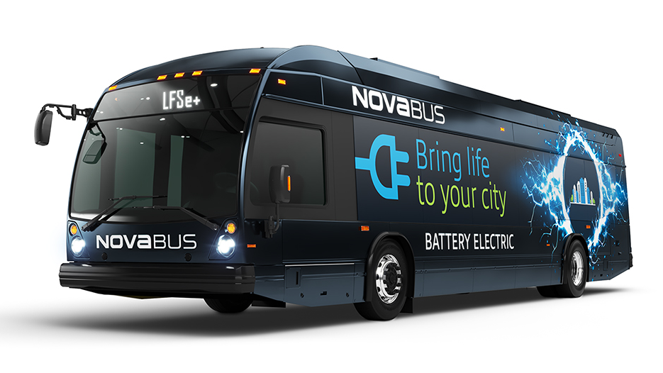 Stock image shows the type of battery-electric bus coming to MCTS. The specific design and branding of the local buses will be unveiled at a future date.