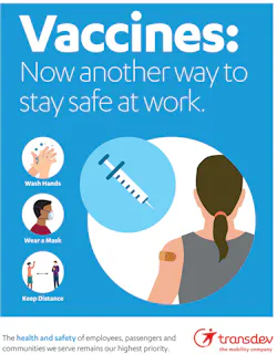 An example of a poster Trandev developed to promote acceptance of vaccines. An example of a poster Trandev developed to promote acceptance of vaccines.