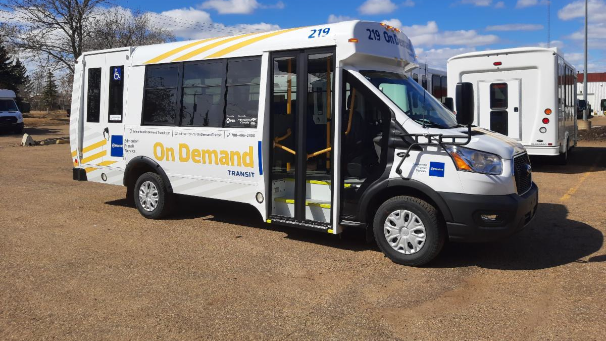 The city of Edmonton and Edmonton Transit Service will launch Canada's largest on-demand transit service in partnership with Via and PWTransit using 57 shuttles.
