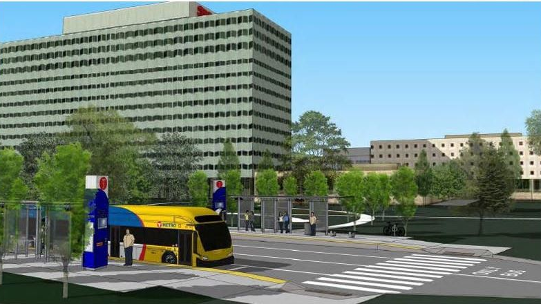 Rendering of future GOLD BRT Line.