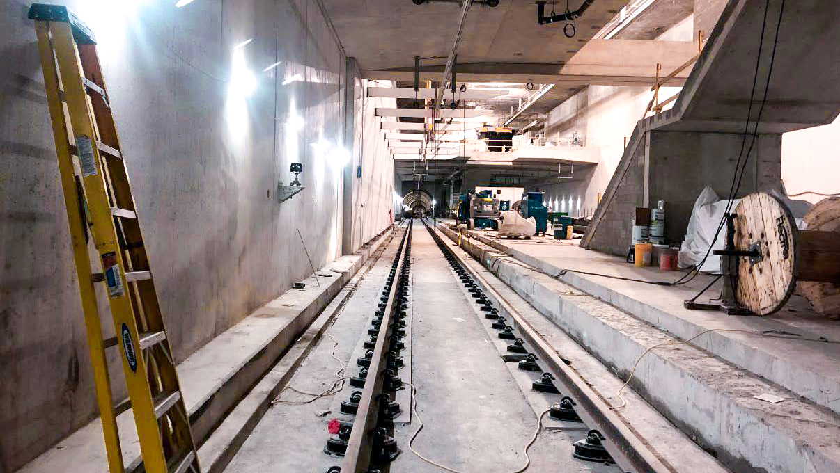 Platform area at Fairbank Station.