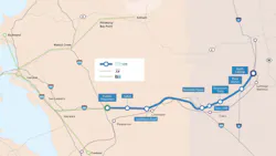 A map showing the proposed Valley Link rail project. A map showing the proposed Valley Link rail project.