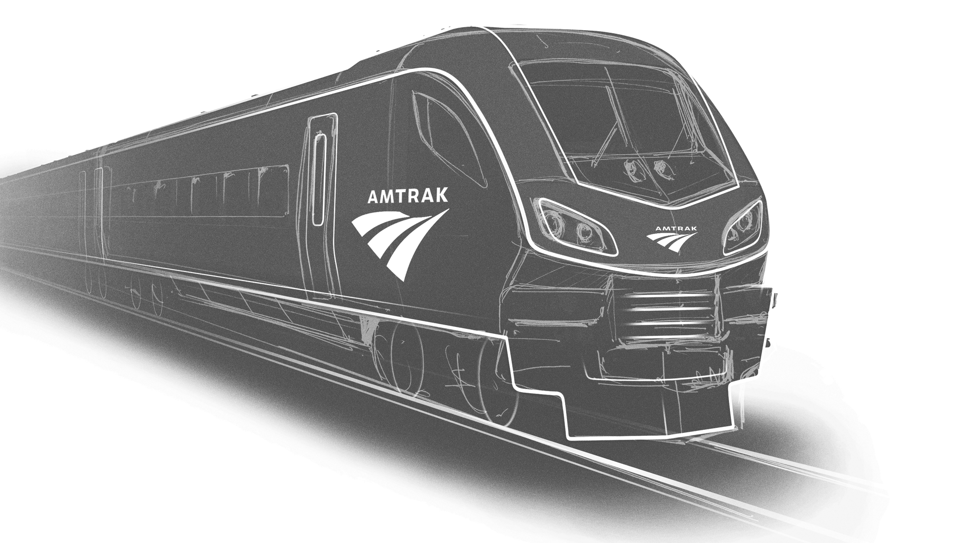 A rendering of one of the new Amtrak trains to be built in the U.S. by Siemens Mobility. More formal design images will be released later.